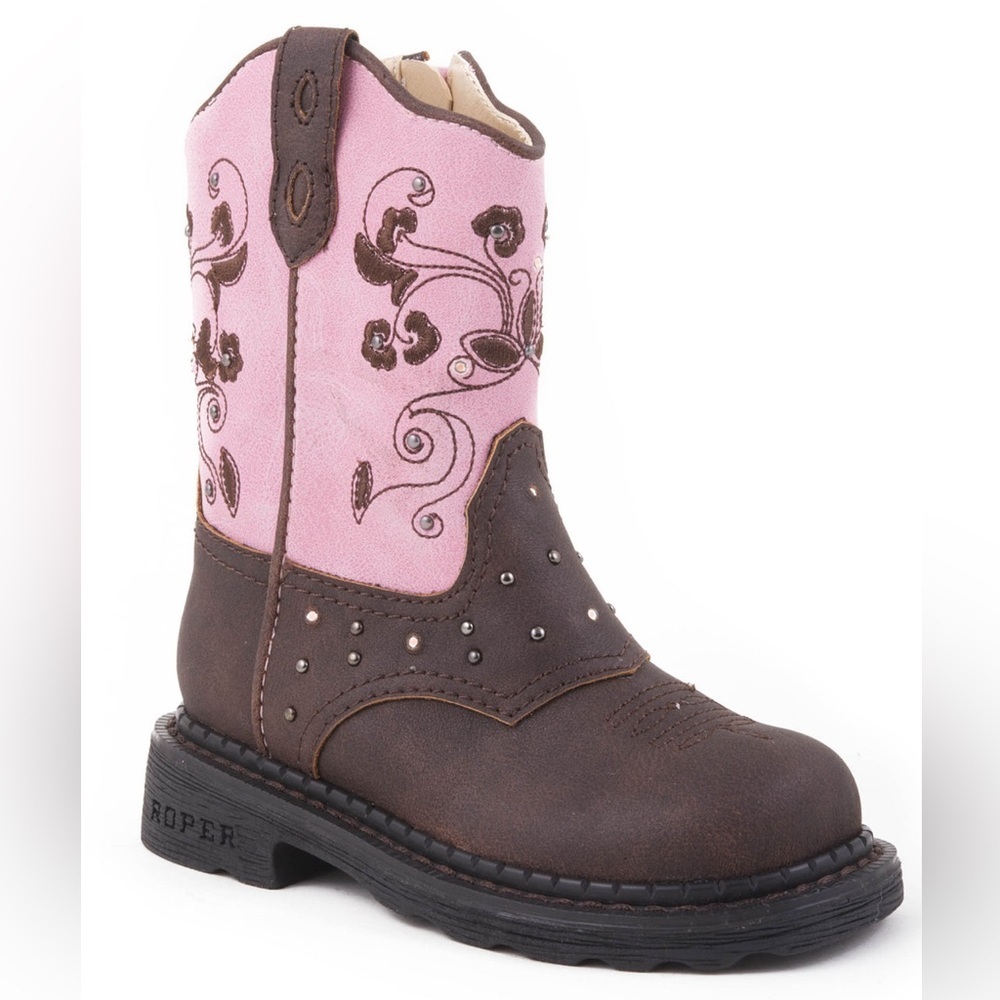 Roper Saddle Light Up Western Boots Size 5